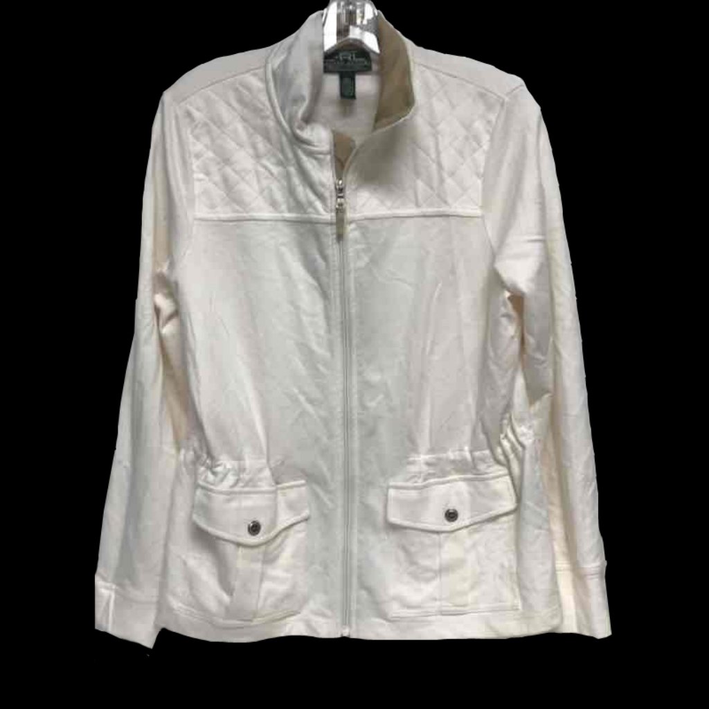 Nwt Ralph Lauren Lrl Active Full Zip Jacket, Quilted Shoulder Drawstring Waist L